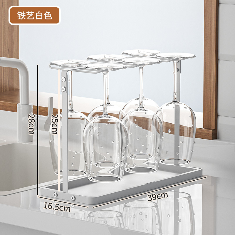 Creative Solid Wood Wine Rack Ornaments Household Goblet Rack European Style Hanging Upside Down Wine Glass Rack Grape Decoration