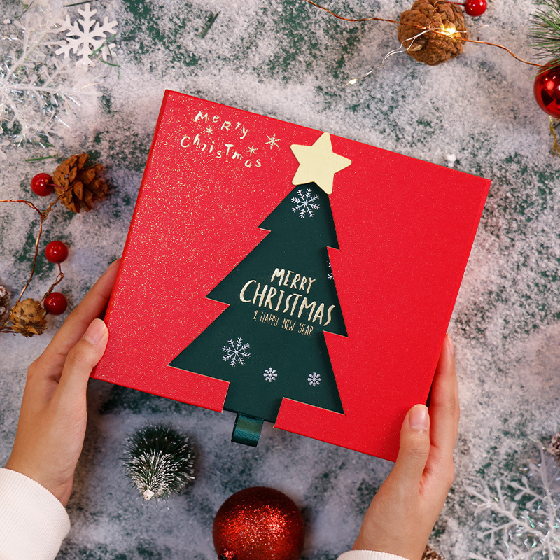 新しいダブルオープンクリスマスギフト包装ボックスクリスマスイブプレゼントサプライズ空箱クリエイティブクリスマスギフトボックス紙箱|undefined
