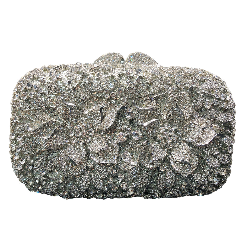 Clutch bag nueva moda transfronteriza bolsas de cena de diamantes flores de diamantes de mano bolsas de mujer bolsas de vestido de noche