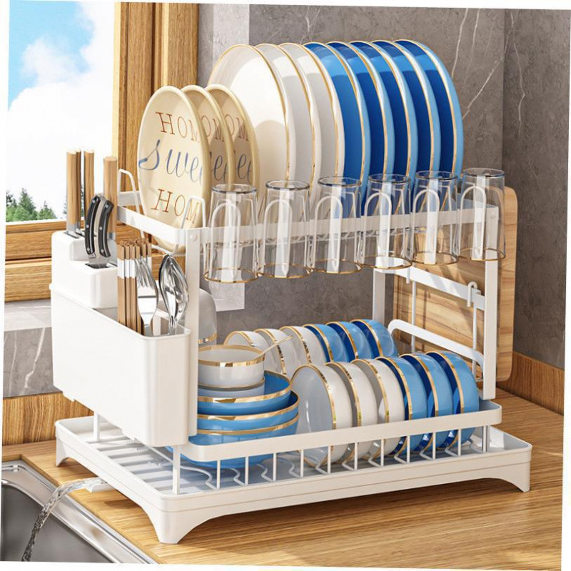 Kitchen shelf， stains steel sink rack， drain rack， dis