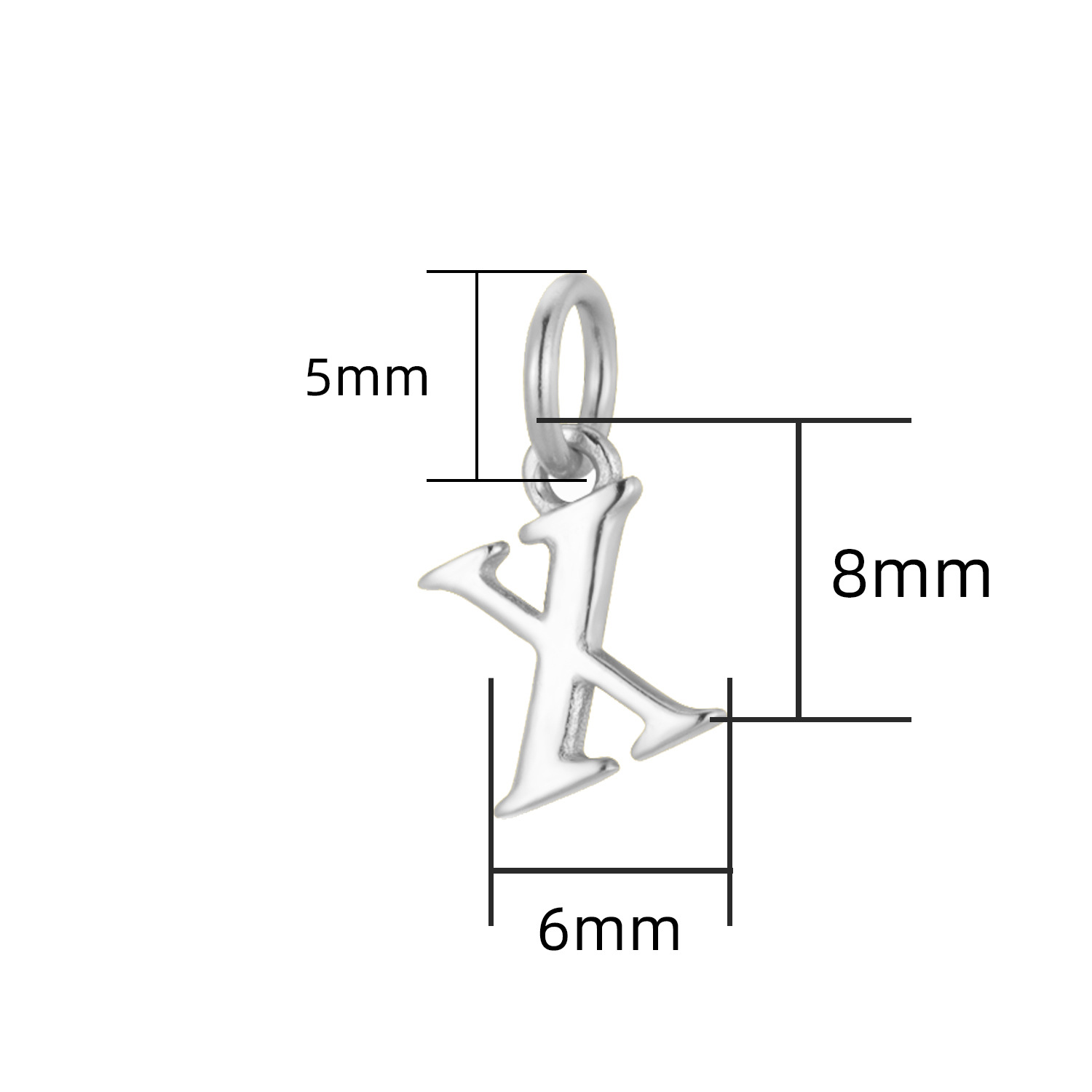 925 plata esterlina nuevo 26 carta collar de las mujeres simple nicho mini nombre inglés brillante plata colgante al por mayor