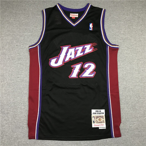 Cross-border American jersey wholesale Jazz Stockton Malone retro embroidered basketball uniform sports summer training