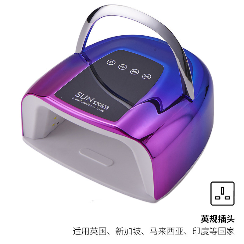 Lámpara de manicura de alta potencia de 200W UV seco rápido pegamento de uñas lámpara de terapia de luz LCD máquina de manicura