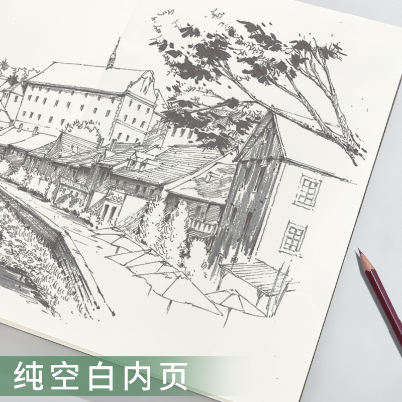 8 オープン特大 A3 ノートブックメモ帳空白インナーページスケッチ 368 枚厚いアートブック描画ブック卸売|undefined