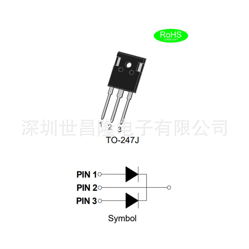 JCD20SJ12ACT捷捷微碳化硅二极管 1200V     20A    TO-247J