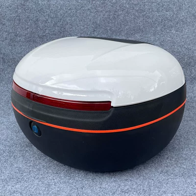 Suitable for Electric Vehicle Trunk, Simple, Large-Capacity, Wear-Resistant, Durable and Waterproof, Universal Storage Trunk for Electric Vehicles (Motorcycle trunk) - white