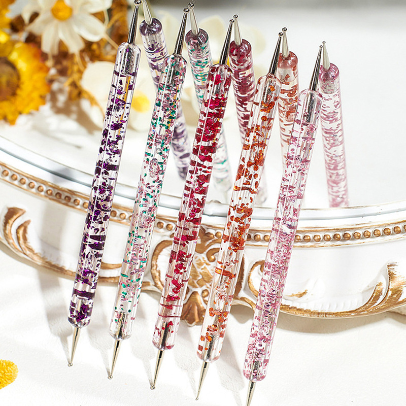 Nail art point ball pen suit nail tool wave point pen special pen glue point hook edge multi-head point drill pen