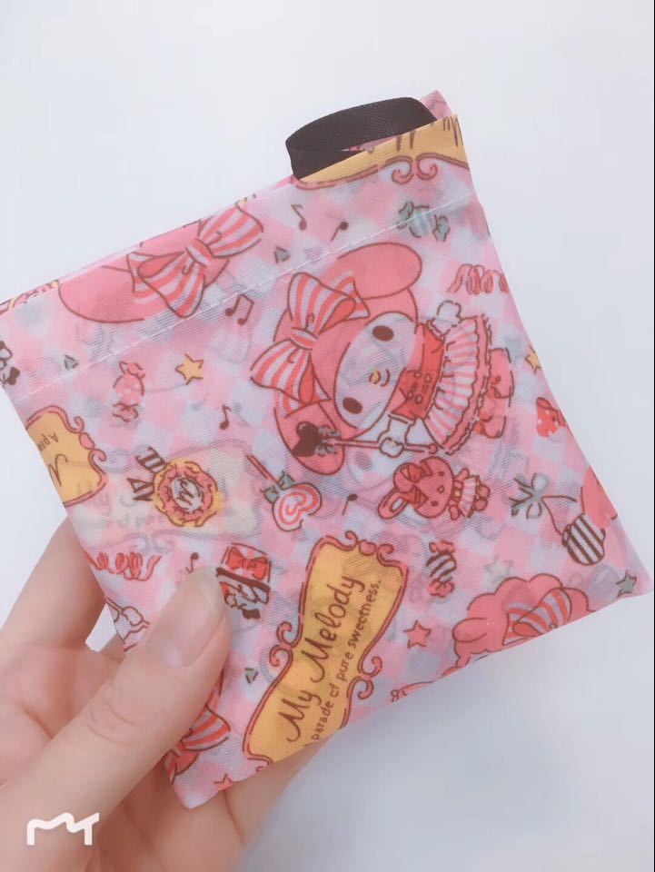 Cartoon small folding shopping bag, polyester