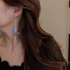 Small design long universal earrings, Japanese and Korean, wholesale
