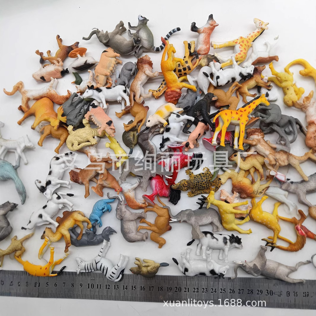 多款混款动物  长颈鹿 奶牛动物儿童迷你动物玩具 外贸跨境货源