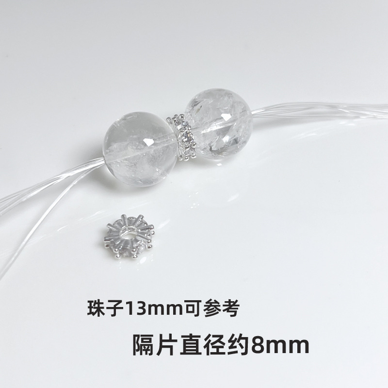 水晶DIY 亮银色控 百搭个性水晶手串隔片隔珠提溜吊坠配件|undefined