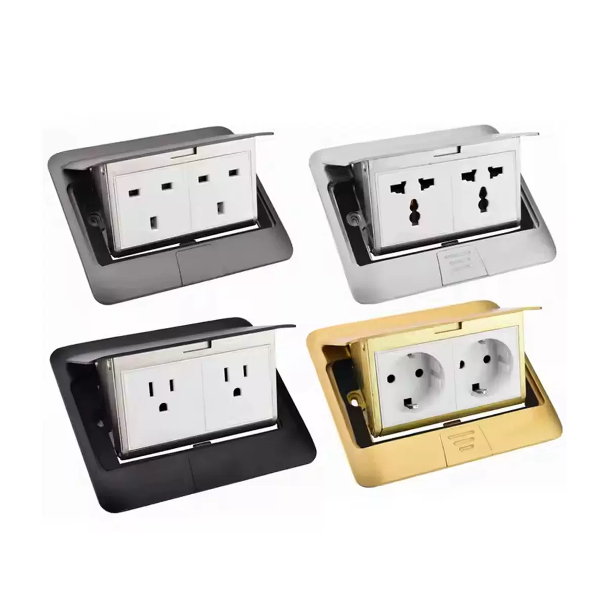 外贸新款146铝合金地插厂家直销跨境出口非洲中东多功能英标美标