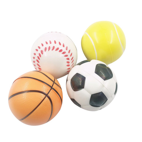 6CMPU elastic sponge ball children's solid foam ball football basketball tennis baseball vent decompression ball wholesale