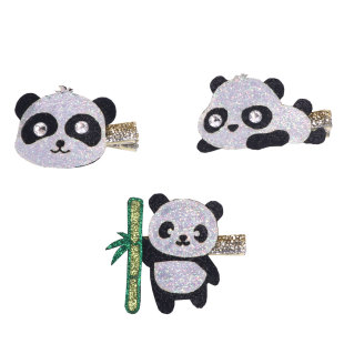 New Korean Style Children's Cute Shiny Fabric Glitt Red Panda Hairpin Girls' Hairpin Baby Bus Headwear