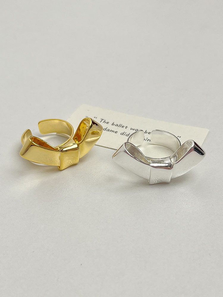 Wholesale Jewelry Simple Style Bow Knot Alloy Plating Open Rings display picture 5