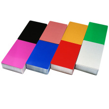 光纤机激光打标镭射测试名片多色金属铝片雕刻调试材料铝镁合金