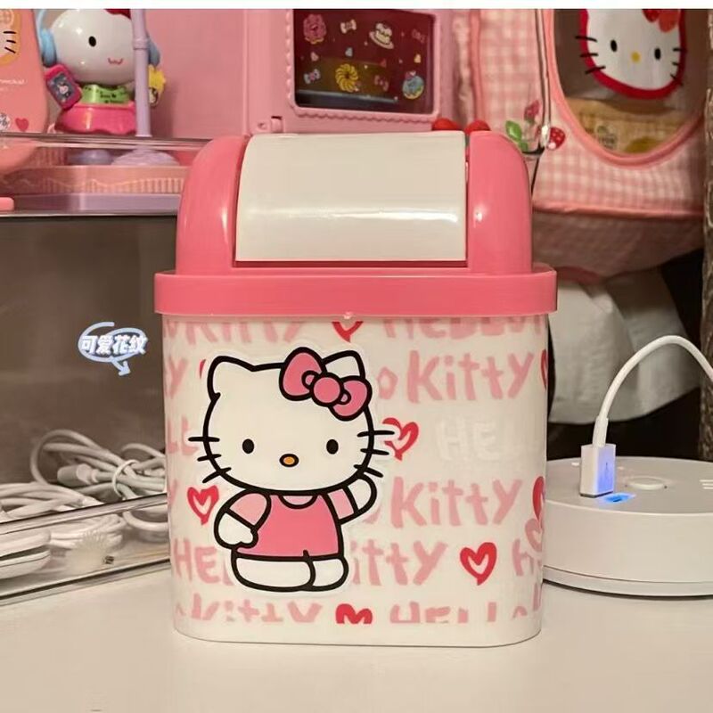 Trendy Mini Cute Small Desktop Trash Can for Girls' Bedroom, Living Room, or Kitchen Trendy Mini Cute Small Desktop Trash Can for Girls' Bedroom, Living Room, or Kitchen