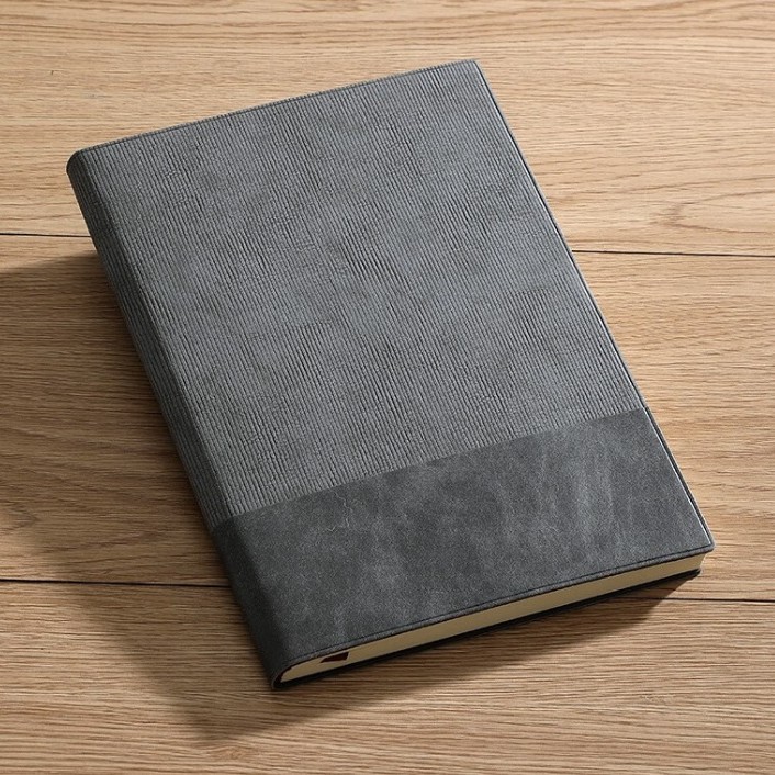 ノートカバー 斜線模様型押し合成皮革ノートカバー