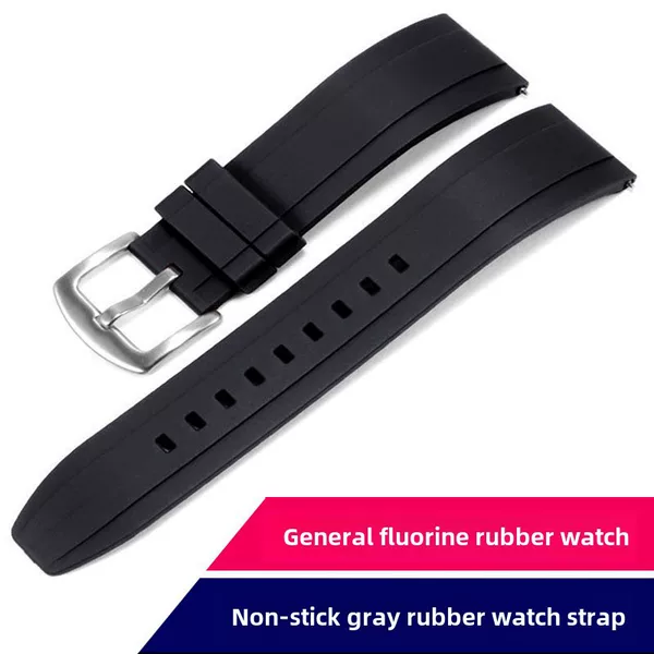 Adapt to Omega Swatch Rubber Strap Smart Watch Quick-release Curved Strap 20/22/24mm Watch Accessories