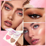 Четырехцветные румяна, мелкая и естественная пудра, низкая насыщенность, псевдо-без макияжа, румяна, универсальный крем, бархатный матовый макияж.