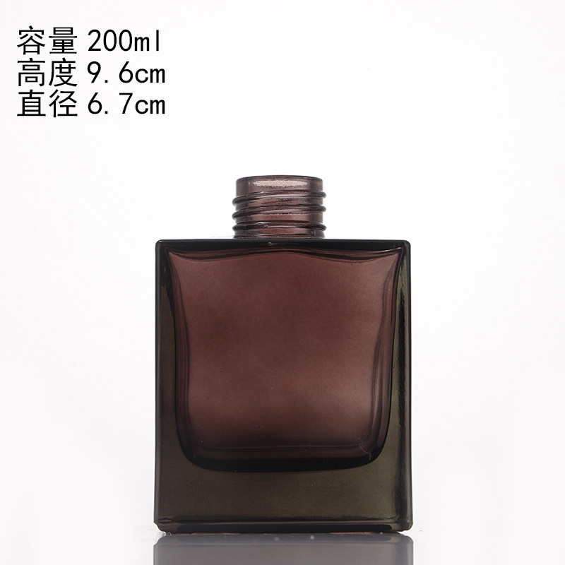 Botella de fragancia cuadrada vertical botella de perfume decoración para el hogar decoración botella de fragancia de vidrio botella de fragancia