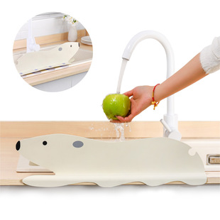 Vegetable washing sink sink water-proof baffle suction cup splash-proof kitchen table top household bear water-proof board