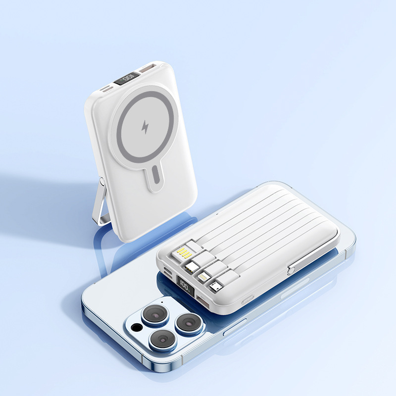 コンパクトミニスタンド磁気高速充電パワーバンクmagsafeにはワイヤレス充電モバイル電源卸売が付属しています|undefined