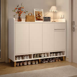 鞋柜家用门口入户门玄关收纳柜一体靠墙2025新款室内实木走廊鞋架