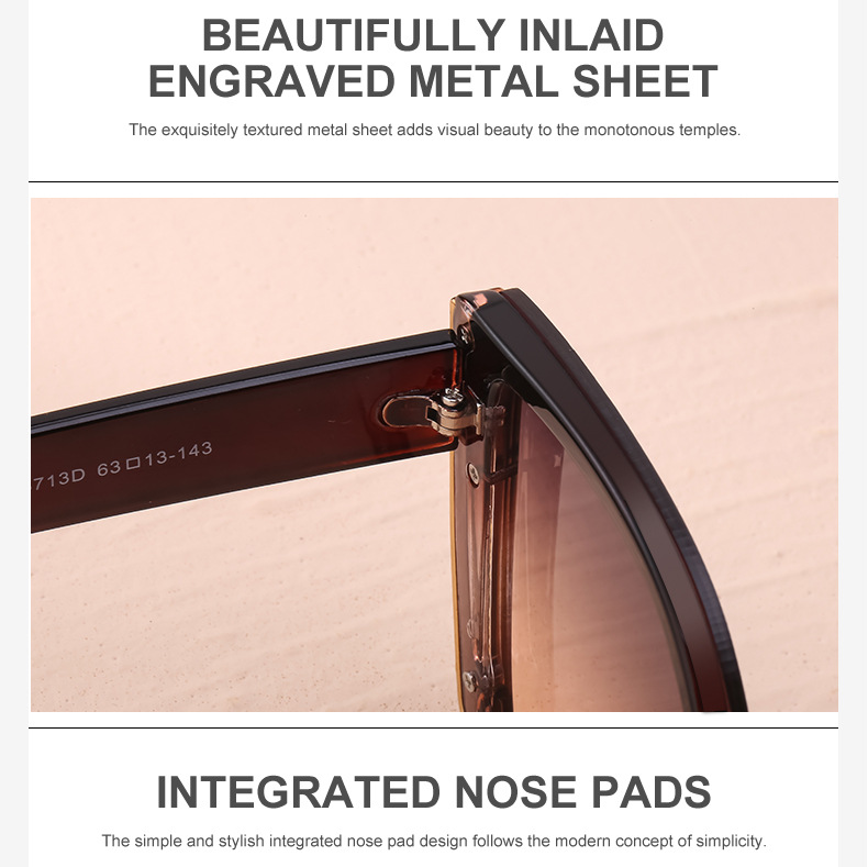  Sonnenbrille mit großem Rahmen für weibliche Trendsetterinnen. Fashion Net Red Cat Eye-Sonnenbrille für Frauen, koreanische Version_voghion.com
