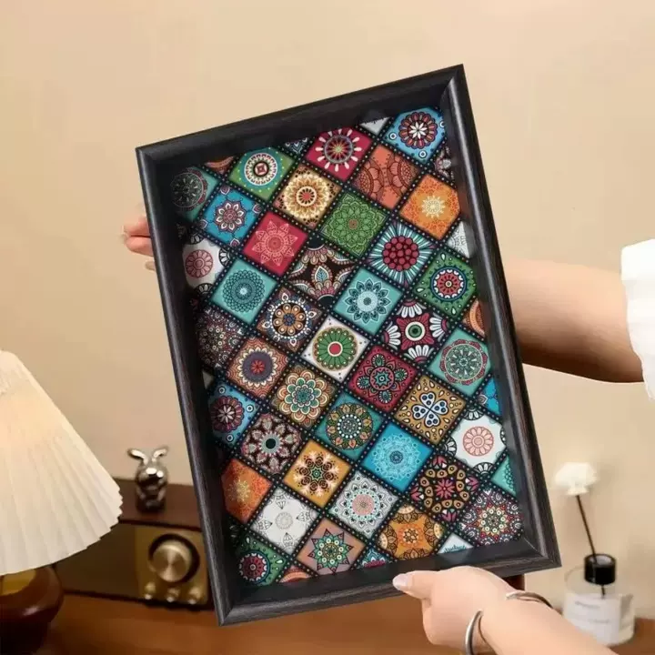 波西米亚异域木制托盘轻奢复古茶盘首饰钥匙摆件玄关桌面收纳盒