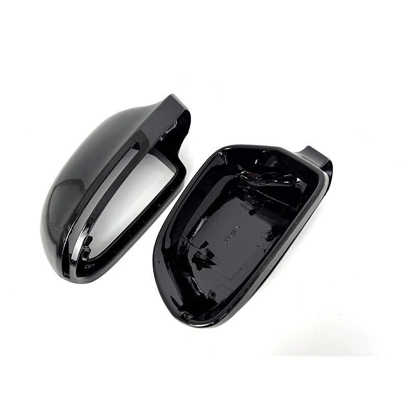 Foreign Trade Hot-Selling Suitable for Audi A4 B8 A5 A6 A3 A8 Q3 Carbon Fiber Pattern Bright Black Replacement Rearview Mirror Housing