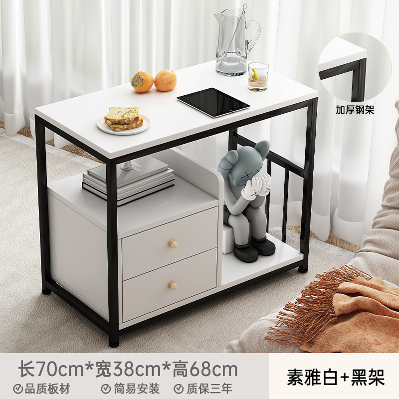 Mesa de té sala de estar doméstica móvil sofá pequeño balcón mesa de té 2025 nuevo estante de mesa de té