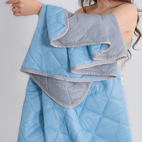 New Cool-Feeling Silk Ice Cream Pattern Air Conditioning Blanket Live Stream Bestselling Summer Cooling Blanket Wholesale