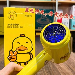 Meng Oboro Duck Hair Dryer Large Wind Blue Light Hair Dryer Cold and Warm Dual-purpose Constant Temperature Hair Care Hair Dryer Gift Wholesale