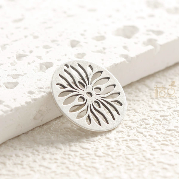 #8 19.9mm antique silver plated 1 piece