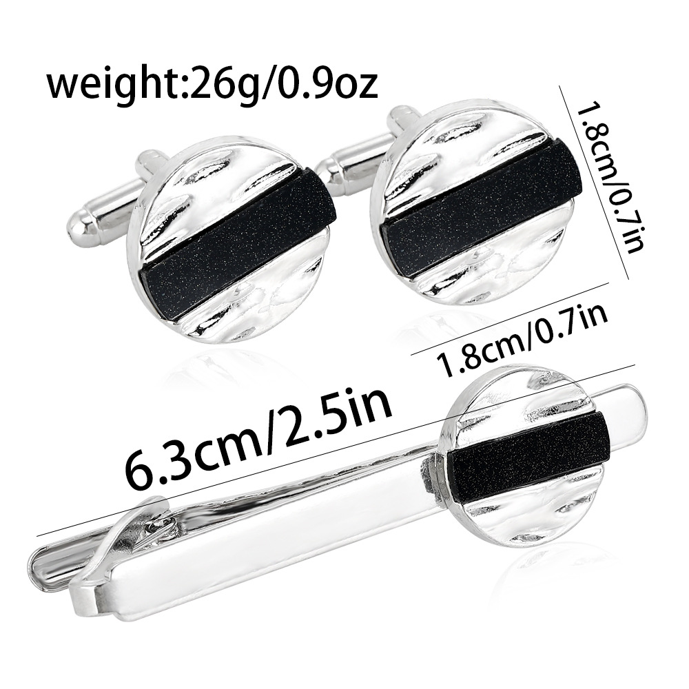 fashion starry round cufflinks for men and women business French shirt cuff nails tie clips suit accessories_voghion.com