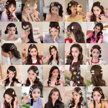 ins风可爱甜妹刘海发夹前额气质卡通彩色鸭嘴夹甜美头饰百搭发卡