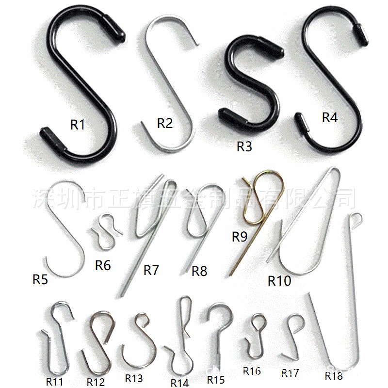 金属窗帘轨道挂钩不锈钢悬挂吊钩窗帘配件辅料S钩子天花板吊钩