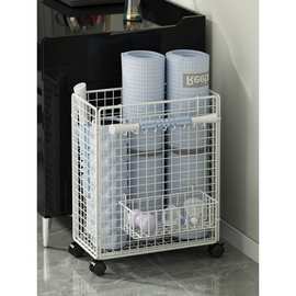 一件代发瑜伽置物收纳篮垫筐家用收纳器材收纳运动器械带轮筒工具