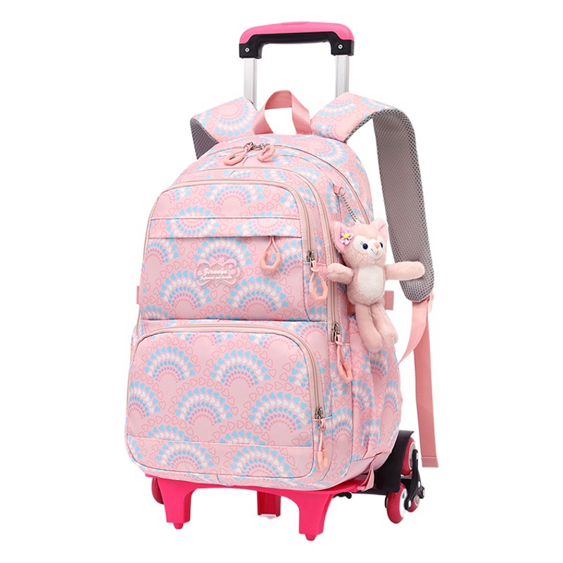 Pescado Natural nueva escuela primaria estudiante mochila niñas grado 2-5 gran capacidad desmontable entrega mochila