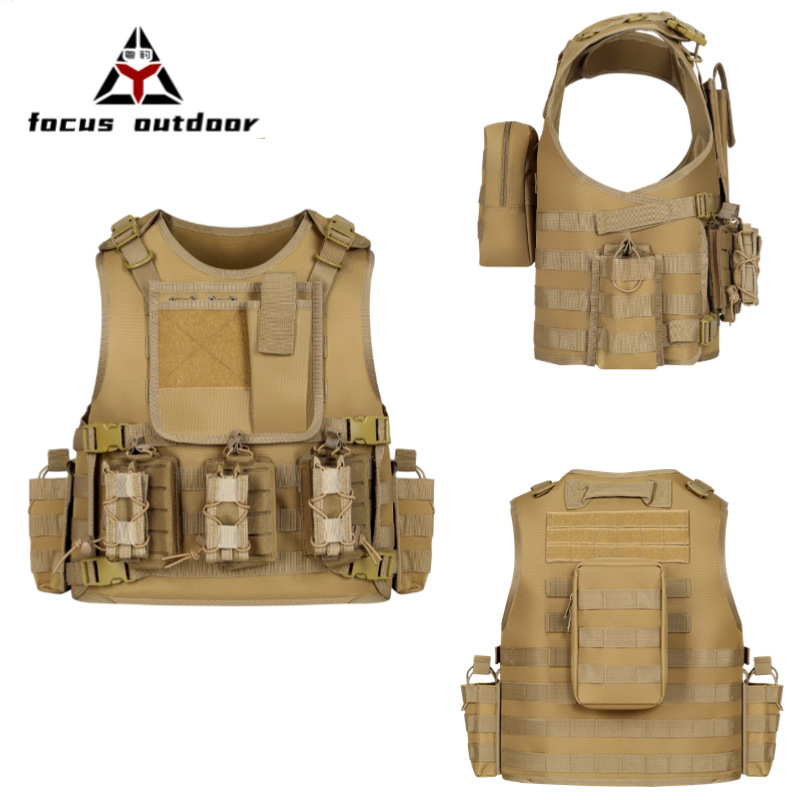 Camuflamiento deportivo al aire libre entrenamiento material anti-desgarro chaleco táctico multifuncional camisa militar chaleco a prueba de balas al por mayor