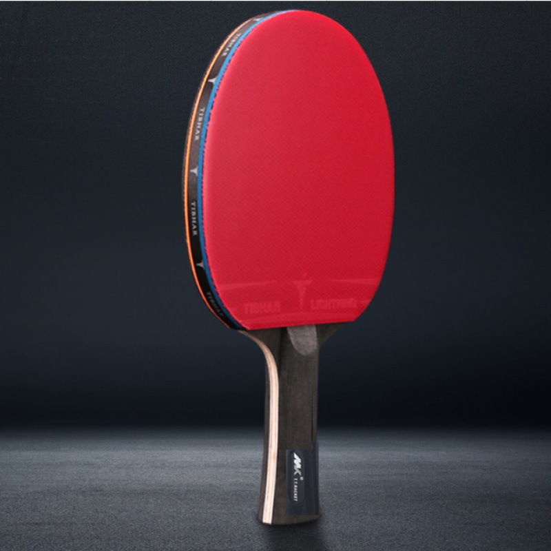 Four-star Table Tennis Racket Single Racket Table Tennis Racket Charcoal Black Table Tennis Board High Elasticity Professional Competition Table Tennis Racket Set Free Shipping