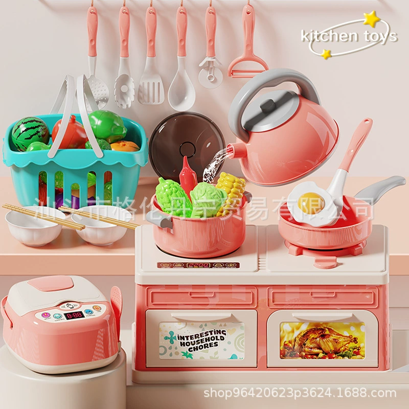 Children's family toy, realistic lightweight spray, kitchenware, set, rice cooker