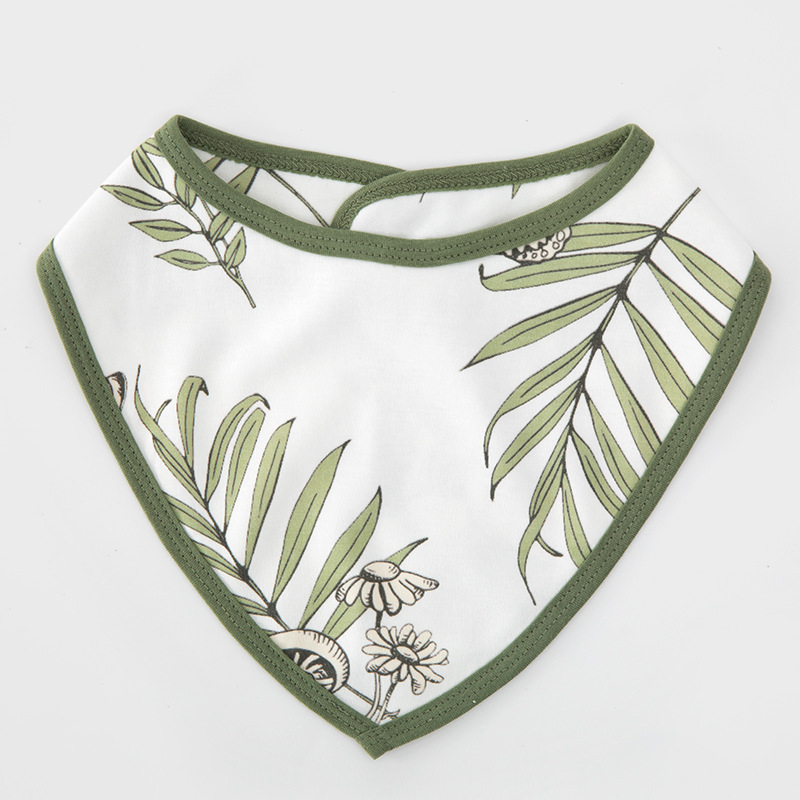 Baby toallas de saliva baby toallas triangulares tipo buckle delantal primavera y otoño a prueba de viento calor doble capa transfronteriza Amazon al por mayor