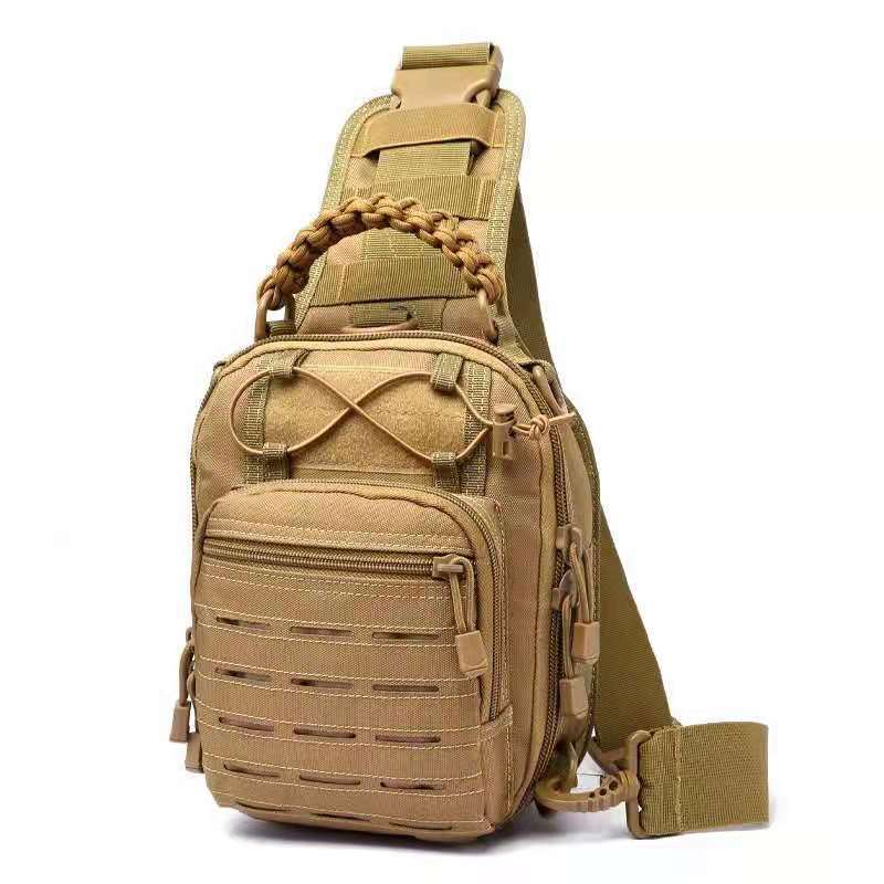 Bolso de pecho para hombre, camuflaje militar, material de tela Oxford resistente a desgarros, bolso táctico cruzado para ciclismo, estilo táctico duradero