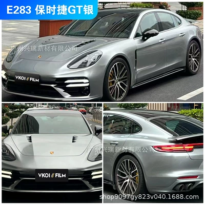 Auto Color Change Film | Brand Pet Base Polymer - e283-porsche-gt-silver-152m-x-17m-polymer-substrate-petbottom-or-paperbottom