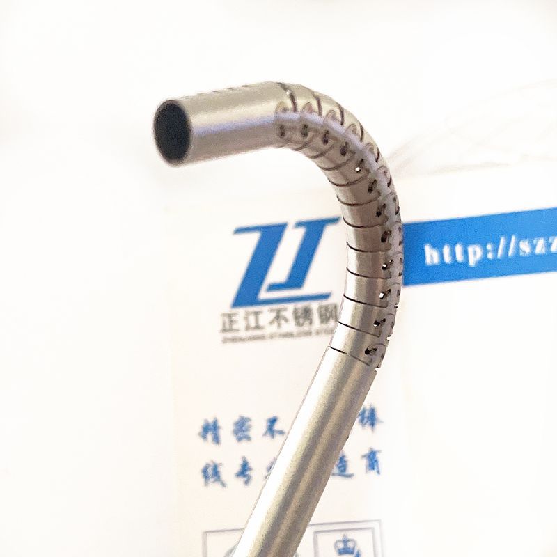 医用两转向转动不锈钢蛇骨管 不锈钢弹簧管 海波管铆接蛇骨管切割