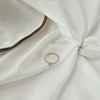 Tide, golden universal ring stainless steel, does not fade, light luxury style, pink gold, simple and elegant design