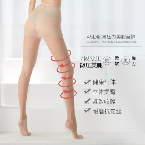 2024 Dongfangyuan Four Seasons Slimming Women's Pressure Legs Pressure Pantyhose Slim Legs Leggings Pantyhose One Piece Dropshipping