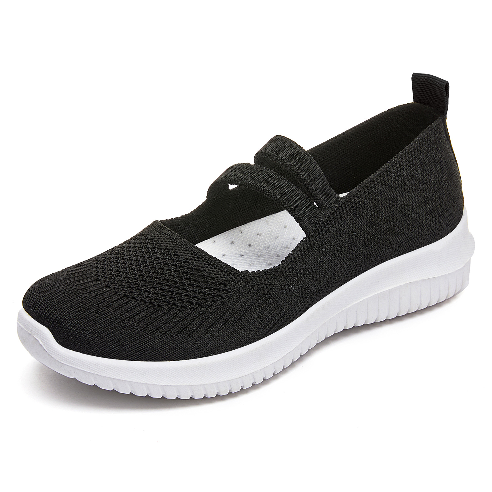 Zapatos de mujer para envío transfronterizo, zapatos de tela ligeros para verano, zapatos transpirables de punto con suela blanda, zapatos casuales para mamá. image 10